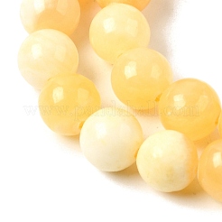 Natural Yellow Jade Beads Strands&nbsp;G-Q462-8mm-36