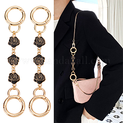 Alloy Enamel Flower Link Bag Strap Extenders&nbsp;FIND-WR0006-30