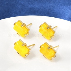 Brass Stud Earrings&nbsp;KK-F358-03G-04