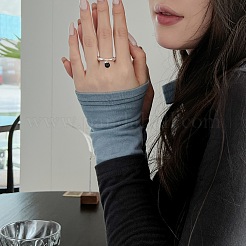 S925 Sterling Silver Open Cuff Ring for Women&nbsp;RJEW-M164-03