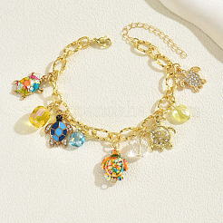 Summer Alloy Micro Pave Cubic Zirconia Charm Bracelets&nbsp;JM8807