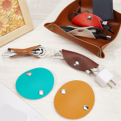 6Pcs 6 Style Earphone Leather Cable Winder&nbsp;AJEW-GF0008-45