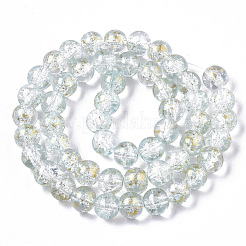 Transparent Spray Painted Crackle Glass Bead Strands&nbsp;GLAA-N035-03C-A09