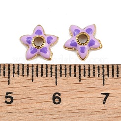 304 Stainless Steel Enamel Bead Cap&nbsp;SA-CBAA937-12G-02