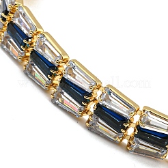 Rack Plating Brass Rectangle Link Bracelet&nbsp;BJEW-Q771-09G