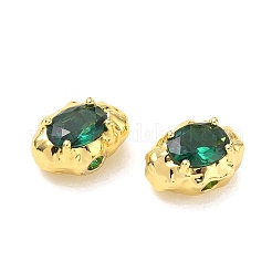 Brass Pave Cubic Zirconia Beads&nbsp;CU-CBA42CA-06G