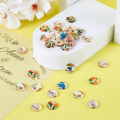 50Pcs 10 Colors Glass Cabochons&nbsp;GLAA-TA0001-74