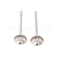 Brass Stud Earring Settings&nbsp;KK-M163-04P-A-NR