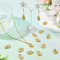 12Pcs 12 Styles 304 Stainless Steel Pendants&nbsp;STAS-TA0005-92