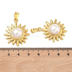 304 Stainless Steel & ABS Plastic Imitation Pearl Pendants&nbsp;STAS-C172-13G
