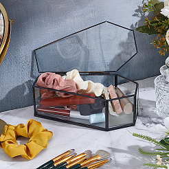 Coffin Brass Glass Decoration Box&nbsp;AJEW-WH0816-068