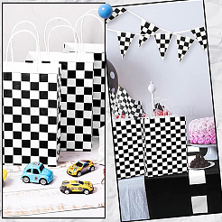 16Pcs Tartan Print Paper Packing Tote Bags&nbsp;CARB-SP0001-06