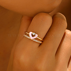 Fashionable Cute Brass Cubic Zirconia Cuff Rings&nbsp;XX5517