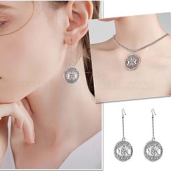 60Pcs Life of Tree Moon Charm Pendant Triple Moon Goddess Pendant Ancient Bronze for Jewelry Necklace Earring Making crafts&nbsp;JX339B