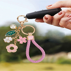 1Pc Alloy Enamel Flower Keychain for Girls&nbsp;KEYC-LP0001-30