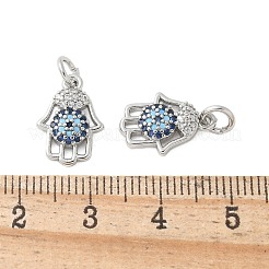 Brass Micro Pave Cubic Zirconia Charms&nbsp;KK-U056-47P