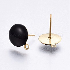 Ion Plating(IP) 304 Stainless Steel Stud Earring Findings&nbsp;X-STAS-P203-A02-02