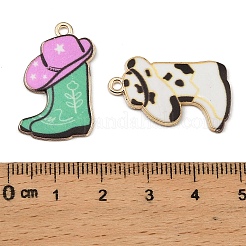 Bohemian Alloy Enamel Pendants&nbsp;FIND-I064-08G
