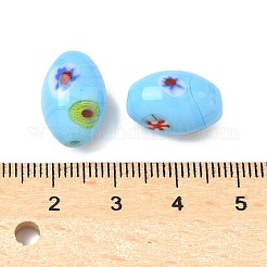Handmade Millefiori Glass Beads&nbsp;LAMP-U004-02D