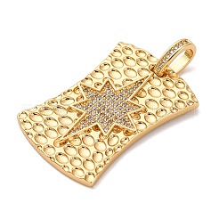 Brass Micro Pave Cubic Zirconia Pendants&nbsp;KK-U076-02G-05