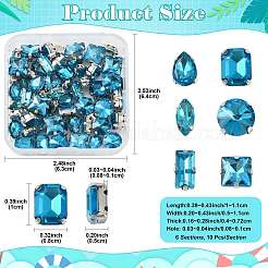 60Pcs 6 Styles Sew on Rhinestone&nbsp;RGLA-FS0001-22B