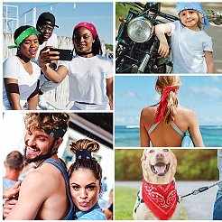 5Pcs 5 Colors Square Cotton Sweat-Wicking Headbands&nbsp;OHAR-DJ0001-48B