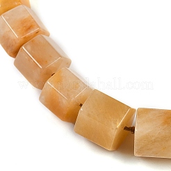 Natural Topaz Jade Hexagon Prism Graduated Beaded Necklaces for Women Men&nbsp;NJEW-K388-03L