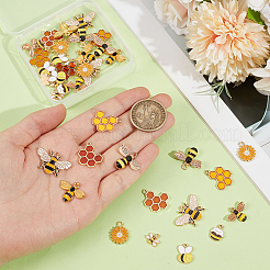 40Pcs 10 Styles Alloy Enamel Pendants&nbsp;ENAM-UN0001-40