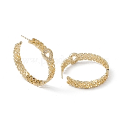 Rack Plating Hollow Brass Stud Earrings&nbsp;EJEW-A088-03G