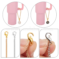 Flat Round with Letter Alloy Enamel Wine Glass Charms&nbsp;AJEW-AB00184-17