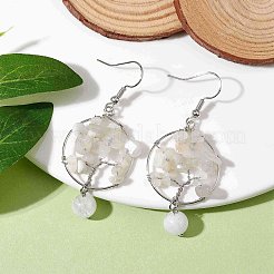 Natural Gemstone Dangle Earrings&nbsp;EJEW-JE05747