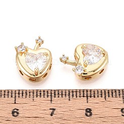 Brass Micro Pave Cubic Zirconia Beads&nbsp;KK-T071-50G