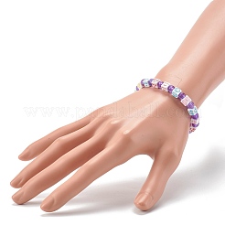 Craft Cube with Mixed Expression Acrylic Beads Stretch Bracelet for Kid&nbsp;BJEW-JB06581