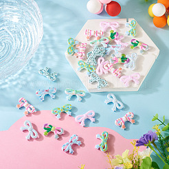 40Pcs 8 Colors Printed Opaque Acrylic Beads&nbsp;MACR-TA0002-65