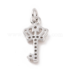 Brass Micro Pave Cubic Zirconia Pendants&nbsp;KK-C012-18P