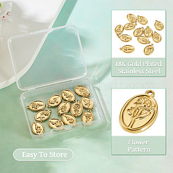 12Pcs 12 Styles 304 Stainless Steel Pendants&nbsp;STAS-TA0005-92