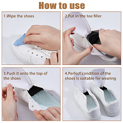 14 Pairs 2 Colors Rubber Adjustable Shoe Filler&nbsp;FIND-HS0001-99