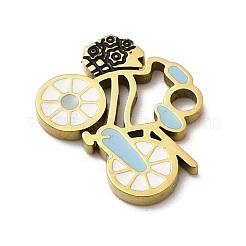 304 Stainless Steel Enamel Charms&nbsp;STAS-I336-28G