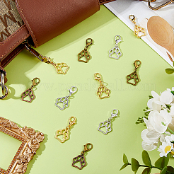 40Pcs 4 Colors Alloy Pendant Decorations&nbsp;HJEW-DC00052