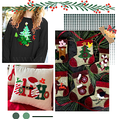 300Pcs 5 Styles Christmas Theme Non Woven Fabric&nbsp;FIND-SC0019-19