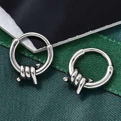 Knot 316 Surgical Stainless Steel Hoop Earrings&nbsp;EJEW-G416-30AS