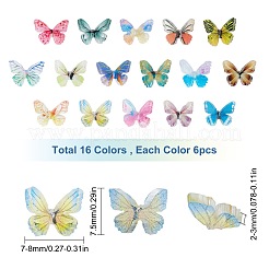 96 Pcs 3D Resin Cabochons&nbsp;MRMJ-SC0001-02