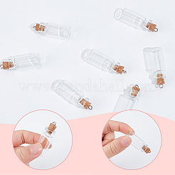 10Pcs Column Empty Glass Wishing Bottle Pendants&nbsp;AJEW-SC0001-91