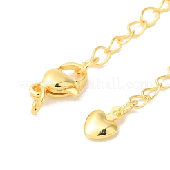 Rack Plating Brass Ends with Chain and Lobster Claw Clasps&nbsp;KK-F873-05G