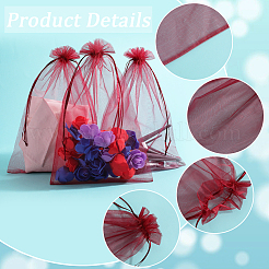 30pcs Large Organza Pouches Portable Shoes Bag Travel Storage Drawstring Bags&nbsp;OP-SP0001-03A-04
