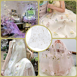 1Yard Polyester Silk Mesh Ruffle Edge Trim&nbsp;DIY-CY0002-80B