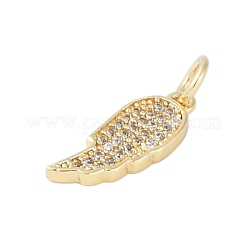 Rack Plating Brass Micro Pave Clear Cubic Zirconia Pendants&nbsp;KK-Z060-16G