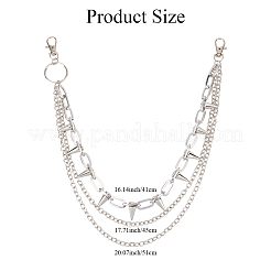 1Pc Aluminum & Alloy Spike Rivets 3 Layer Trousers Chains&nbsp;AJEW-SC0031-17