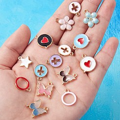 48Pcs 24 Style Alloy Enamel Pendants&nbsp;ENAM-SZ0001-96