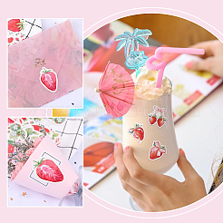 Strawberry Shaped Stickers Roll&nbsp;STIC-WH0012-13